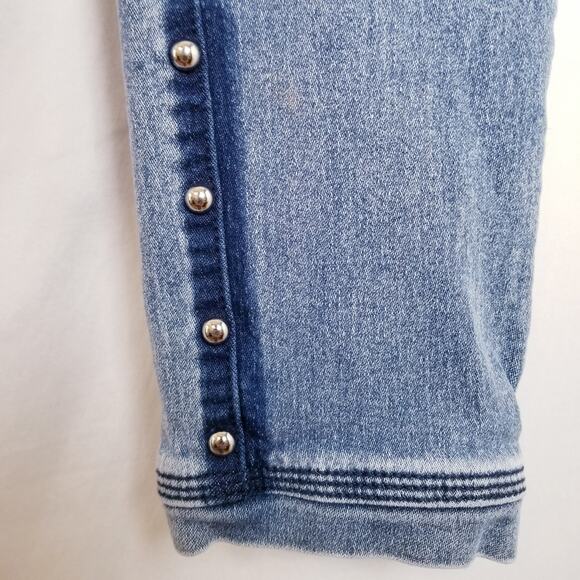 Mitzi Michel Embellished High Waisted 4-Button Skinny Jeans Sz 7 Juniors Sizing - Picture 7 of 10
